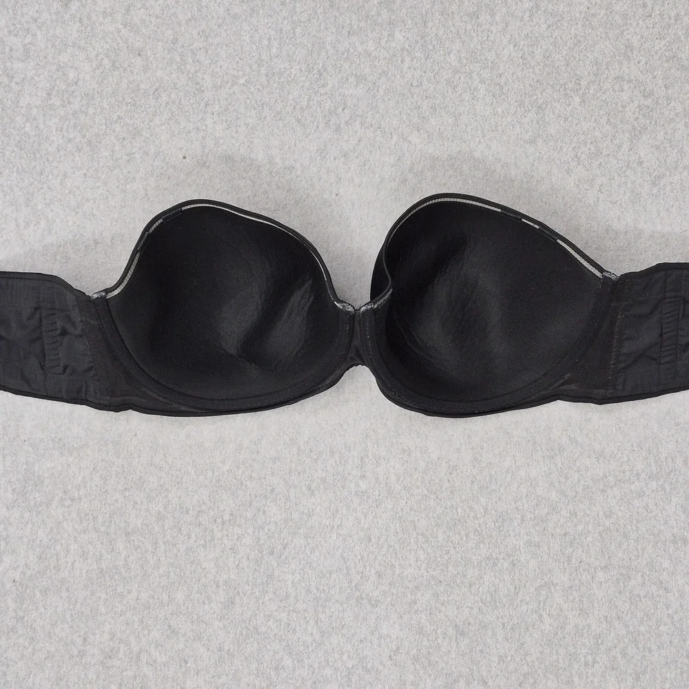 Cacique Women Bra 44DD Black T Shirt Underwired Lightly Lined READ